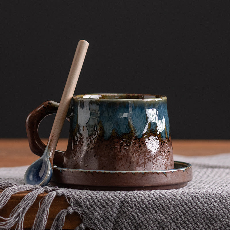 Ofengebackenes Kaffeeservice aus Steingut