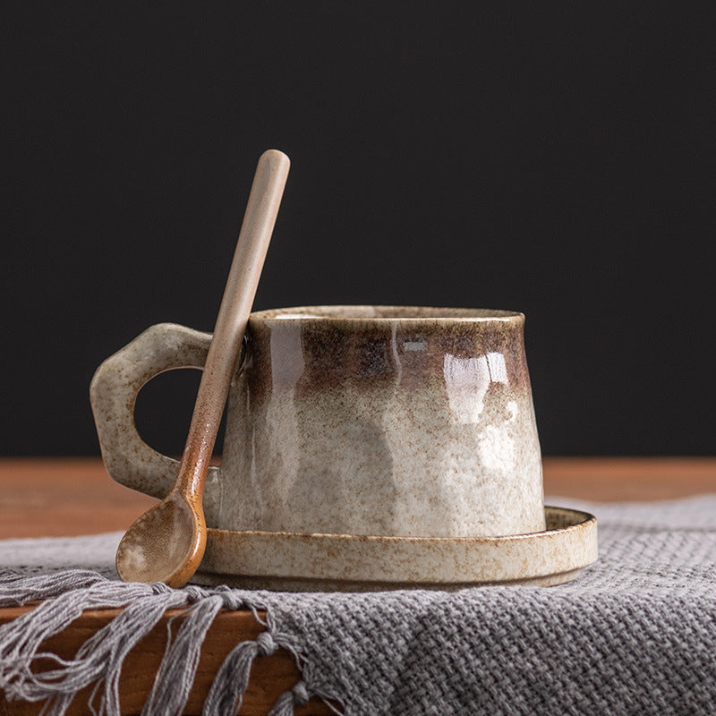 Ofengebackenes Kaffeeservice aus Steingut